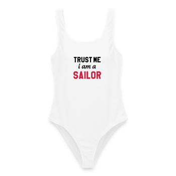 Trust me I am a Sailor - Maillot de bain femme - blanc - Devant - AI Model Female 172 dark (172cm)
