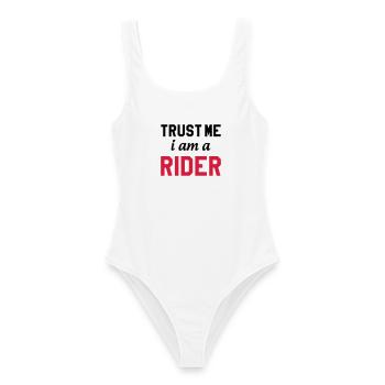 Trust me i am a Rider - Maillot de bain femme - blanc - Devant - AI Model Female 172 dark (172cm)