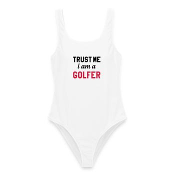 Golf - Frauen Badeanzug - Weiß - Vorne - AI Model Female 172 dark (172cm)