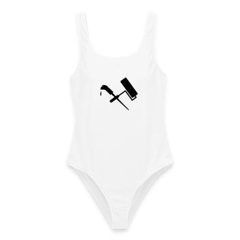 rouleau - Maillot de bain femme - blanc - Devant - AI Model Female 172 dark (172cm)