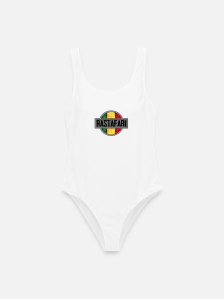 Rasta Flagge Design für Streetwear - Frauen Badeanzug - Weiß