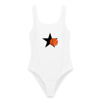 Basketball - Basket Ball - Game - Sport - Player - Maillot de bain femme - blanc - Devant - AI Model Female 172 dark (172cm)