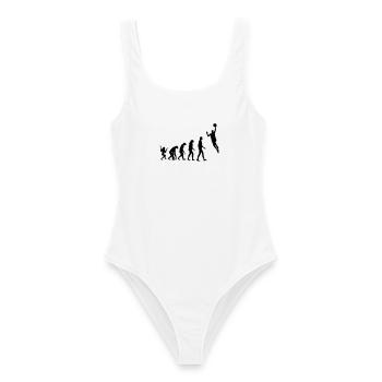 Basketball - Basket Ball - Game - Sport - Player - Maillot de bain femme - blanc - Devant - AI Model Female 172 dark (172cm)
