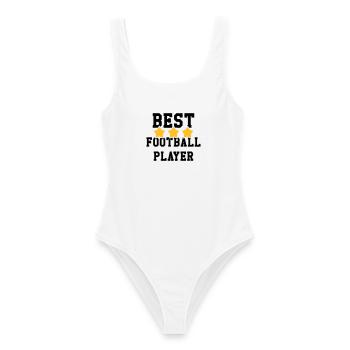Football / Fußball / Soccer / Fútbol / Calcio - Frauen Badeanzug - Weiß - Vorne - AI Model Female 172 dark (172cm)