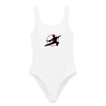 Taijiquan / Tai-Chi Chuan / Tai Chi / Tai-Chi - Maillot de bain femme - blanc - Devant - AI Model Female 172 dark (172cm)