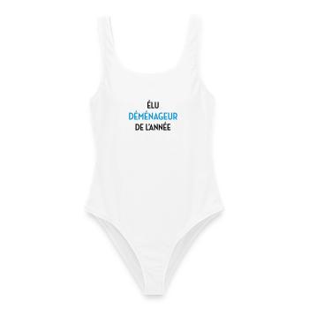 Déménageur / Déménagement / Déménager / Camion - Maillot de bain femme - blanc - Devant - AI Model Female 172 dark (172cm)