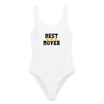 Déménageur / Déménagement / Déménager / Camion - Maillot de bain femme - blanc - Devant - AI Model Female 172 dark (172cm)
