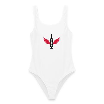 Infirmière / Infirmier / Hôpital / Médecine / - Maillot de bain femme - blanc - Devant - AI Model Female 172 dark (172cm)