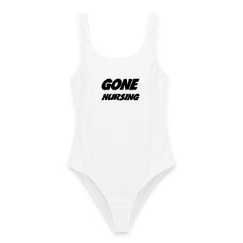 Infirmière / Infirmier / Hôpital / Médecine / - Maillot de bain femme - blanc - Devant - AI Model Female 172 dark (172cm)