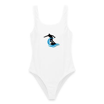 Surfeur - Maillot de bain femme - blanc - Devant - AI Model Female 172 dark (172cm)