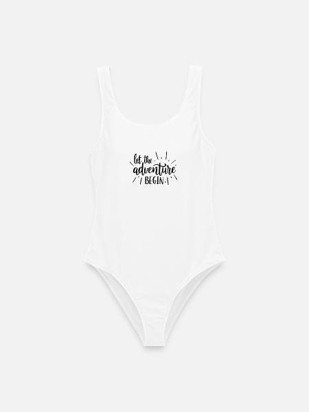 Abenteuerbeginner Motivdesign - Frauen Badeanzug - Weiß
