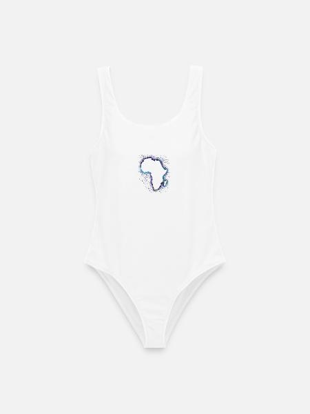Afrika - Frauen Badeanzug - Weiß