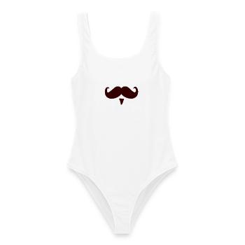 Cadeau de moustache moustache moustache - Maillot de bain femme - blanc - Devant - AI Model Female 172 dark (172cm)