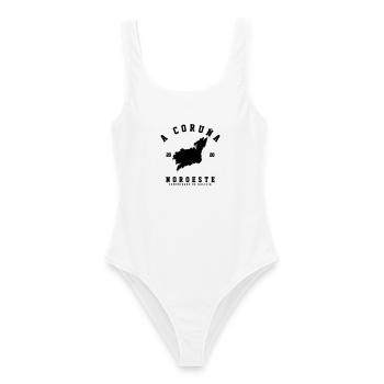 La Corogne - Maillot de bain femme - blanc - Devant - AI Model Female 172 dark (172cm)