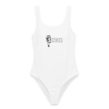 Chanteur - Musique - Maillot de bain femme - blanc - Devant - AI Model Female 172 dark (172cm)