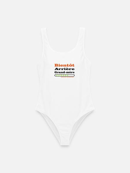 bientot arriere grand mere - Maillot de bain femme - blanc