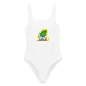 Smoke Weed,not Cigarettes - Frauen Badeanzug - Weiß - Vorne - AI Model Female 172 dark (172cm)