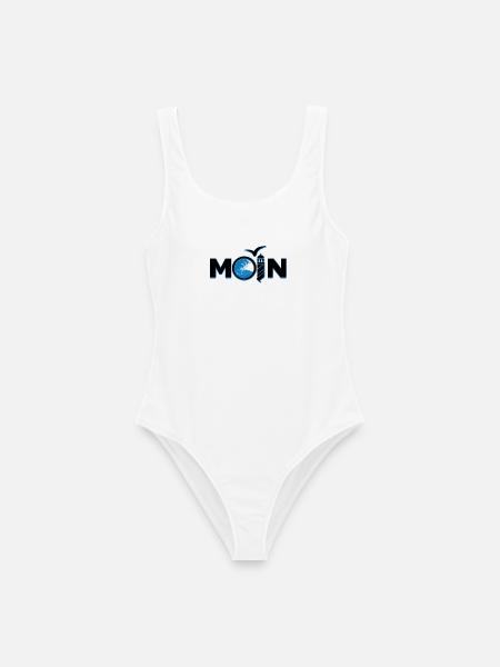 Moin Norddeutsch - Frauen Badeanzug - Weiß