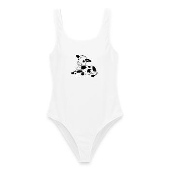 Veau - Maillot de bain femme - blanc - Devant - AI Model Female 172 dark (172cm)