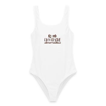 Je suis chocopathe - Maillot de bain femme - blanc - Devant - AI Model Female 172 dark (172cm)