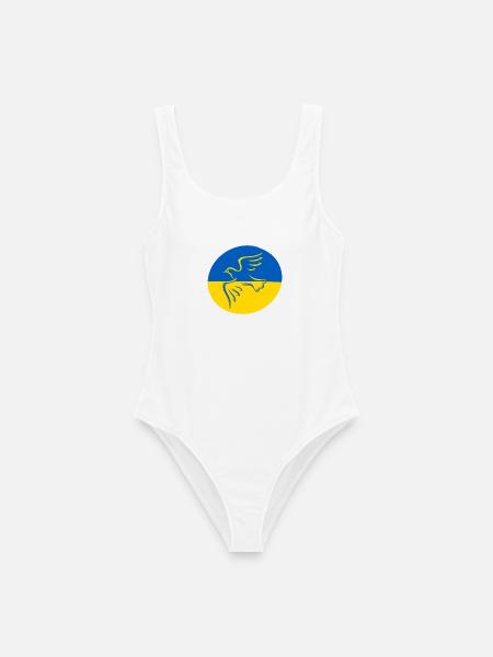 Ukraine Friedenstaube - Frauen Badeanzug - Weiß