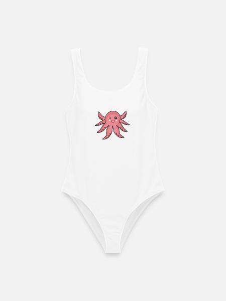 Kawaii Tiere Oktopus - Frauen Badeanzug - Weiß