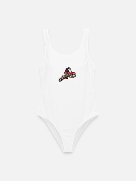 Motocross - Frauen Badeanzug - Weiß