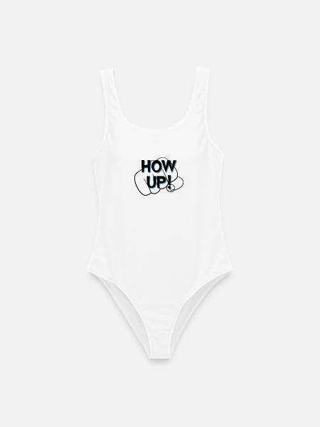 How Up! Hau ab! - Frauen Badeanzug - Weiß