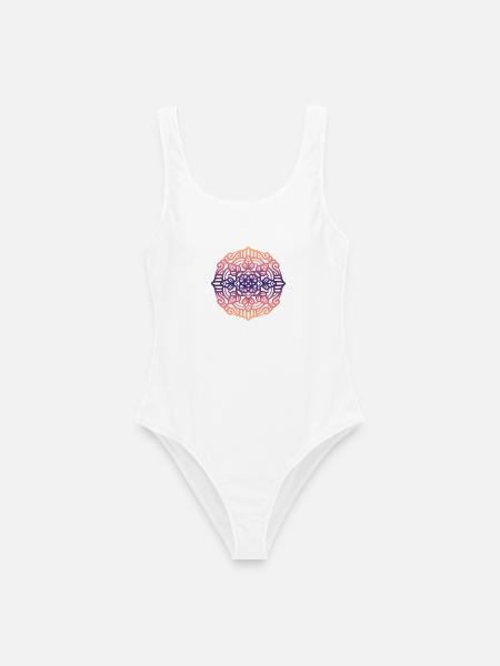 Mandala - Frauen Badeanzug - Weiß