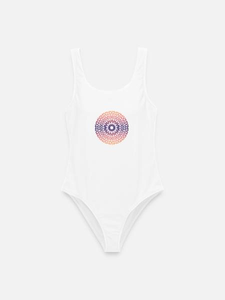 Mandala - Frauen Badeanzug - Weiß