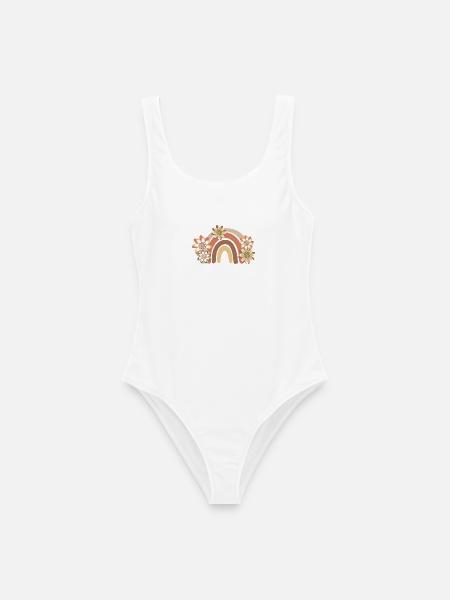Regenbogen Boho, Bohême - Frauen Badeanzug - Weiß