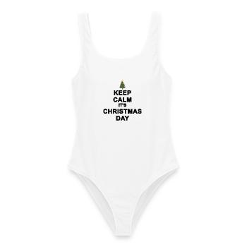 keep calm christmas - Maillot de bain femme - blanc - Devant - AI Model Female 172 dark (172cm)