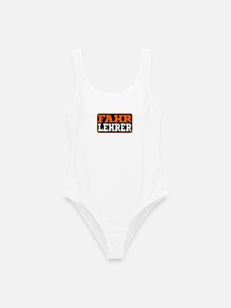 Geschenke für Fahrlehrer - Fahrschule Lehrer - Frauen Badeanzug - Weiß