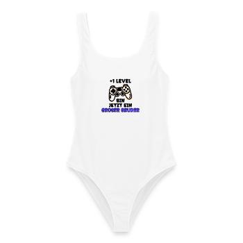 Babyglück Statement Eltern Schwanger Familie - Frauen Badeanzug - Weiß - Vorne - AI Model Female 172 dark (172cm)
