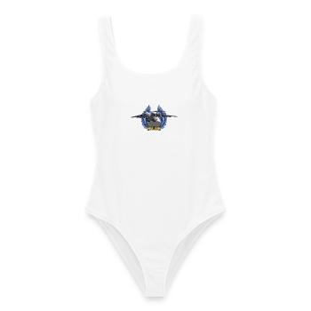 IL-76 - Maillot de bain femme - blanc - Devant - AI Model Female 172 dark (172cm)