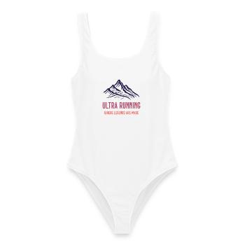 Ultra Running - Where Legends Are Made - Women's Swimsuit - white - Front - AI Model Female 172 dark (172cm)