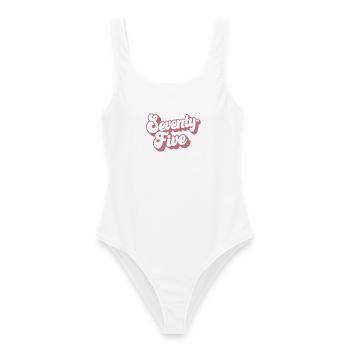 Soixante-quinze femmes du 75e anniversaire de 75 ans - Maillot de bain femme - blanc - Devant - AI Model Female 172 dark (172cm)