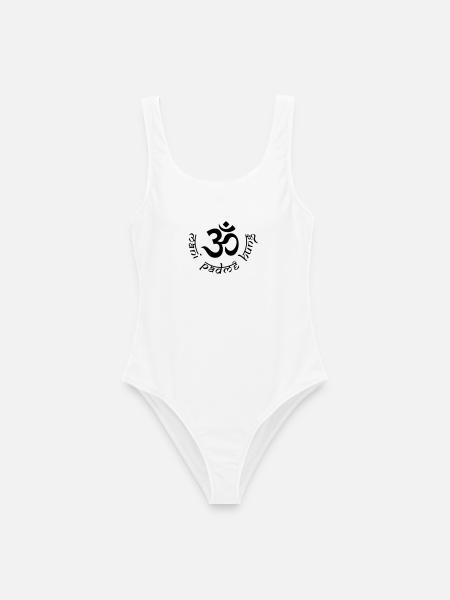 OM Mani Padme Hung - Frauen Badeanzug - Weiß