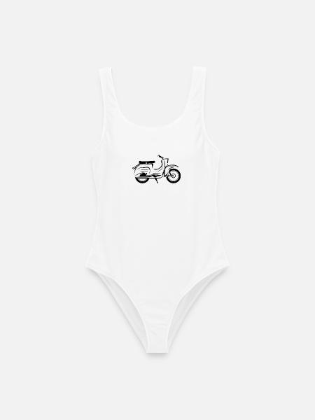 simson schwalbe fans freunde symbol icon Logo - Frauen Badeanzug - Weiß