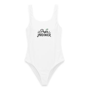 Cadeau Unique : Papa Jardinier ! - Maillot de bain femme - blanc - Devant - AI Model Female 172 dark (172cm)