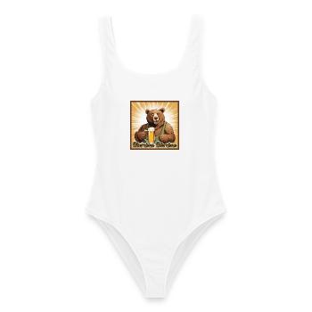 Bierchen Bärchen - Frauen Badeanzug - Weiß - Vorne - AI Model Female 172 dark (172cm)