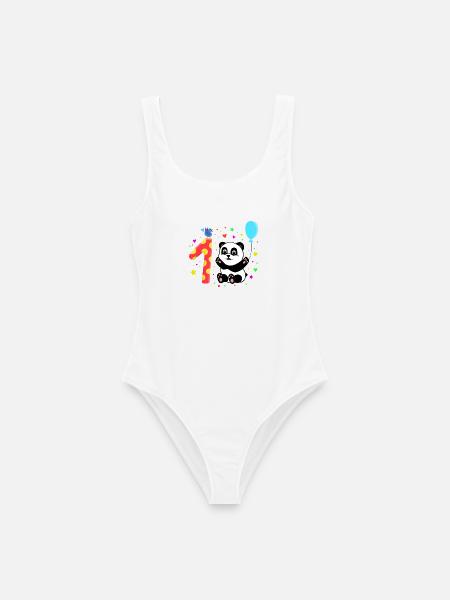 Erster Geburtstag 1. Jahr Panda süßes Geschenk - Frauen Badeanzug - Weiß