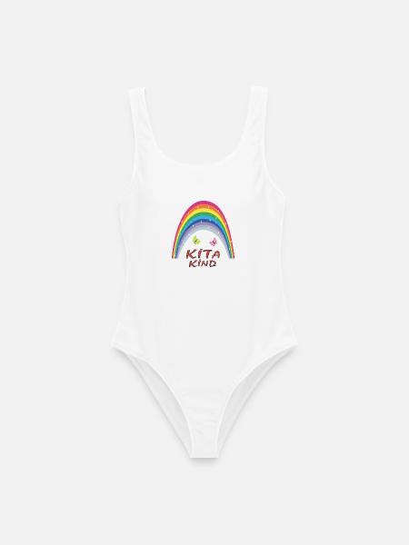 Kita Kindergarten Regenbogen Schmetterlinge - Frauen Badeanzug - Weiß