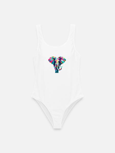 Elefant - Frauen Badeanzug - Weiß