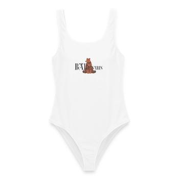 Bär Logo Illustration - Frauen Badeanzug - Weiß - Vorne - AI Model Female 172 dark (172cm)