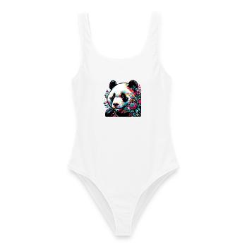 Panda - Maillot de bain femme - blanc - Devant - AI Model Female 172 dark (172cm)