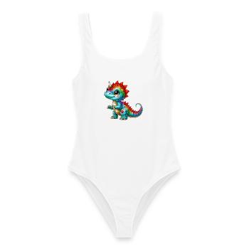 Dinosaur - Women's Swimsuit - white - Front - AI Model Female 172 dark (172cm)
