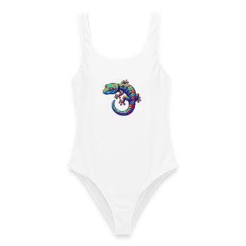 Gecko - Maillot de bain femme - blanc - Devant - AI Model Female 172 dark (172cm)