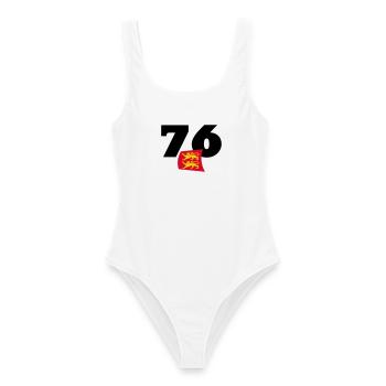 Seine-Maritime - Normandie - France - Maillot de bain femme - blanc - Devant - AI Model Female 172 dark (172cm)