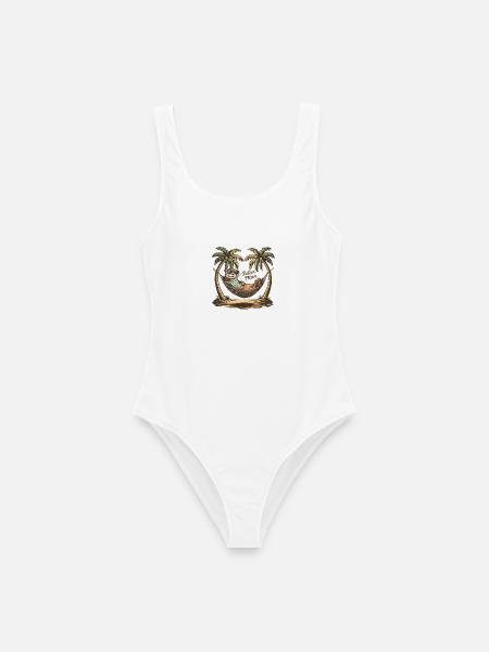 Relax Otter T-Shirt - Cool und gelassen - Frauen Badeanzug - Weiß